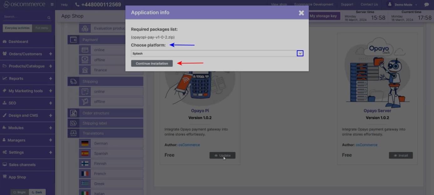 Leading e-commerce and ERP agency UK - Updating Opayo Pi Module